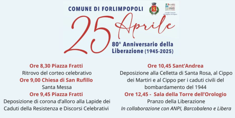 Folimpopoli celebra l'80esimo anniversario della Liberazione